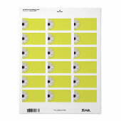 Daisy Yellow Adresetiketten Etiket (Full Sheet)