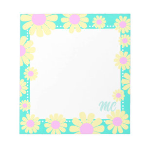 Daisy Yellow Aqua Notitieblok