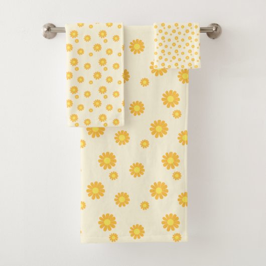 Daisy Yellow Bad Handdoek (Insitu)
