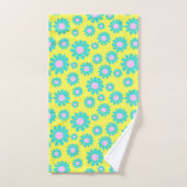 Daisy Yellow Blauwgroen Bad Handdoek (Handdoek)