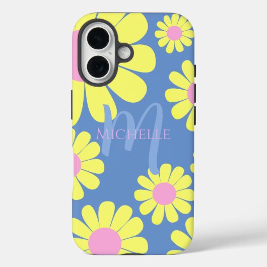 Daisy Yellow Blue Case-Mate iPhone Case (Achterkant)