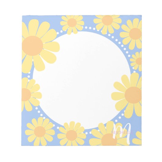 Daisy Yellow Blue Notitieblok (Voorkant)