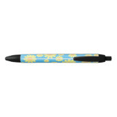Daisy Yellow Blue Zwarte Inkt Pen (Achterkant)