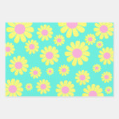 Daisy Yellow Green Inpakpapier Vel (Voorkant)