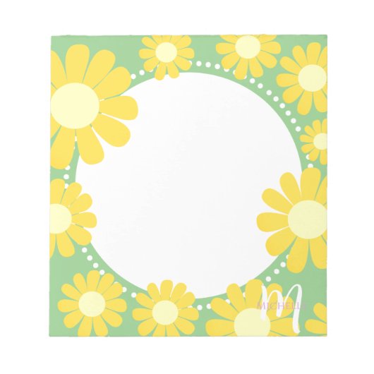 Daisy Yellow Green Notitieblok (Voorkant)