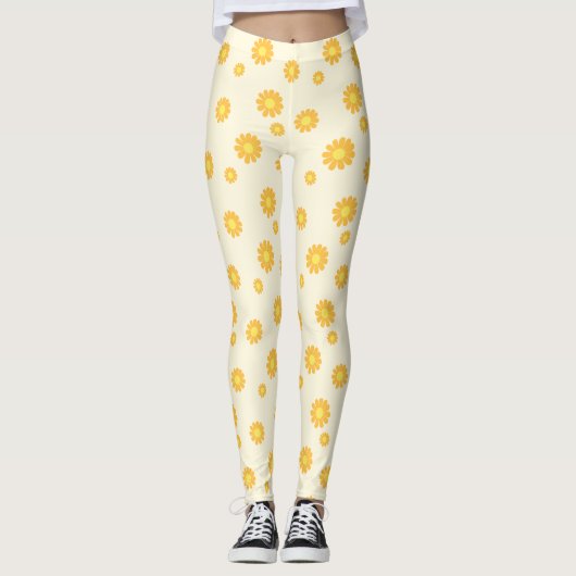 Daisy Yellow Leggings (Voorkant)