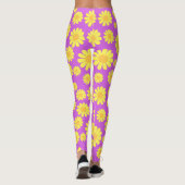 Daisy Yellow Maganta Leggings (Achterkant)