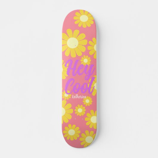 Daisy Yellow Peach Persoonlijk Skateboard (Voorkant)