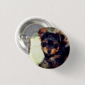 Daisy Yorke Pup, Small, 1¼-inch Button rondom (Voorkant /achterkant)