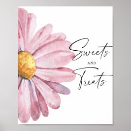 Daisy - zoete traktaties baby shower poster