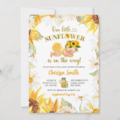 Daisy Zonnebloem op weg Zomer Baby shower Kaart (Voorkant)