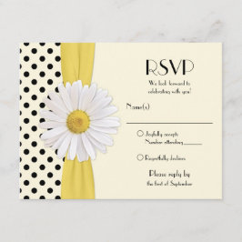 Daisy Zwart en Ivoeren Stip Antwoordkaart RSVP Kaartje