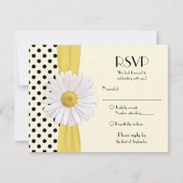 Daisy Zwart en Ivoeren Stip Antwoordkaart RSVP Kaartje