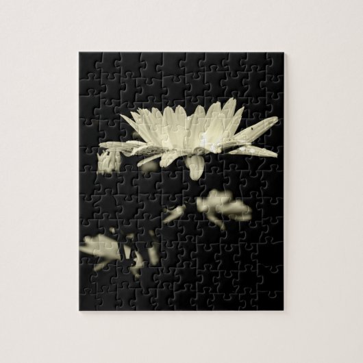 Daisy - zwart en wit legpuzzel (Verticaal)