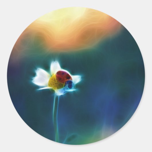 Daisybug Ronde Sticker (Voorkant)