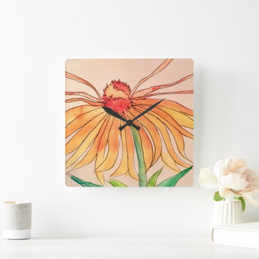 Daisyclock Vierkante Klok (Huis)