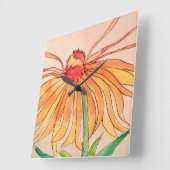 Daisyclock Vierkante Klok (Hoek)