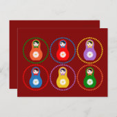 Daisyflower Matryoshka Briefkaart (Voorkant / Achterkant)