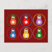 Daisyflower Matryoshka Briefkaart (Voorkant)