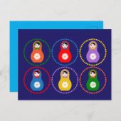 Daisyflower Matryoshka Briefkaart (Voorkant / Achterkant)