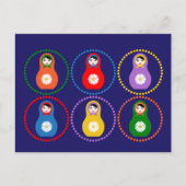 Daisyflower Matryoshka Briefkaart (Voorkant)