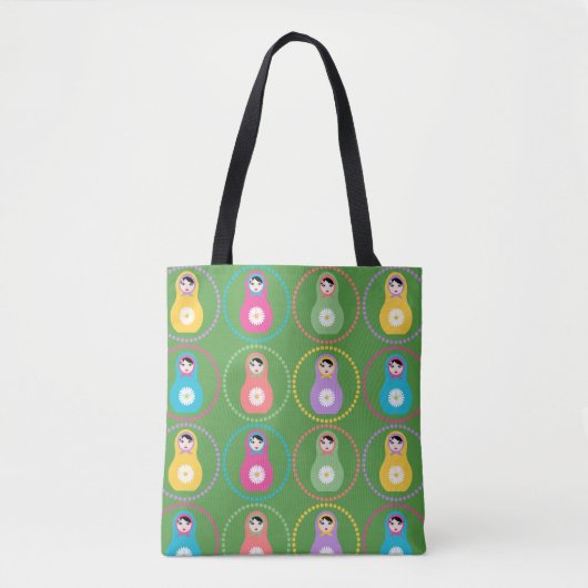 Daisyflower Matryoshka Tote Bag (Voorkant)
