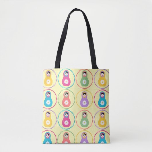 Daisyflower Matryoshka Tote Bag (Voorkant)