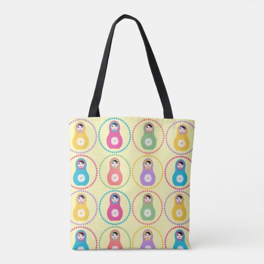 Daisyflower Matryoshka Tote Bag (Achterkant)