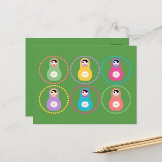 Daisyflower Missydoll Briefkaart (Voorkant / Achterkant in situ)