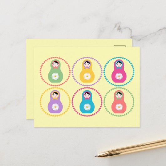 Daisyflower Missydoll Briefkaart (Voorkant / Achterkant in situ)