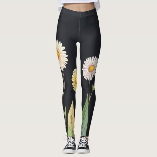 Daisy's in de nacht leggings (Voorkant)