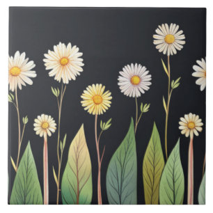 Daisy's in de nacht tegeltje