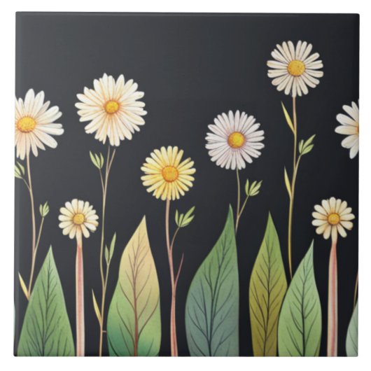 Daisy's in de nacht tegeltje (Voorkant)