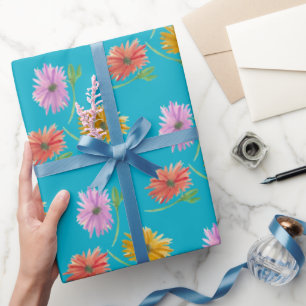 DaisyTrio Blauw inpakpapier