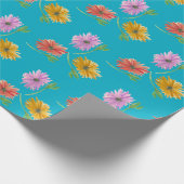 DaisyTrio Blauw inpakpapier (Hoek)