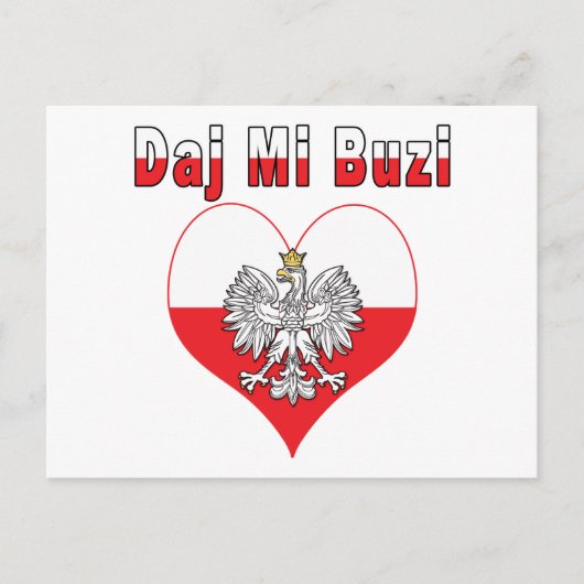 Daj Mi Buzi Eagle Heart Briefkaart (Voorkant)