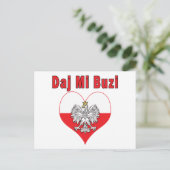 Daj Mi Buzi Eagle Heart Briefkaart (Staand voorkant)