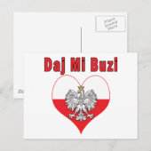 Daj Mi Buzi Eagle Heart Briefkaart (Voorkant / Achterkant)