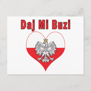 Daj Mi Buzi Eagle Heart Briefkaart
