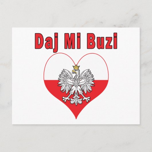 Daj Mi Buzi Eagle Heart Briefkaart (Voorkant)