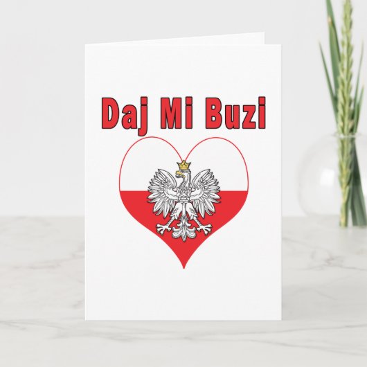 Daj Mi Buzi Eagle Heart Feestdagen Kaart (Voorkant)