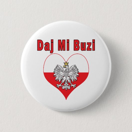 Daj Mi Buzi Eagle Heart Ronde Button 5,7 Cm (Voorkant)