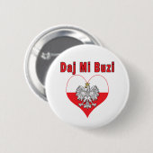 Daj Mi Buzi Eagle Heart Ronde Button 5,7 Cm (Voorkant /achterkant)
