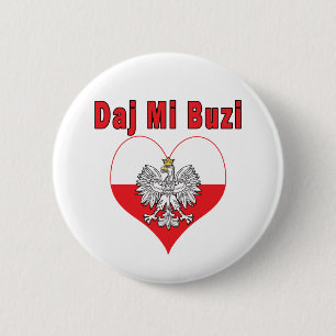 Daj Mi Buzi Eagle Heart Ronde Button 5,7 Cm