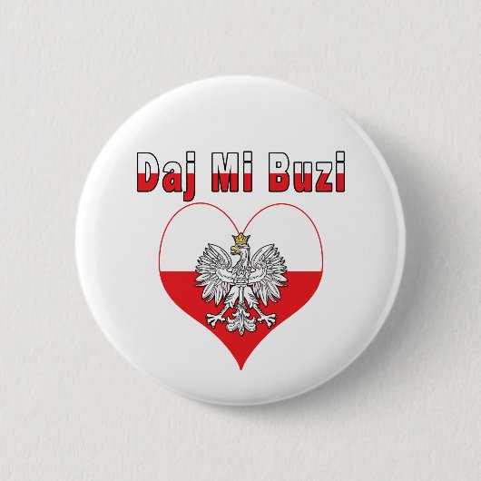 Daj Mi Buzi Eagle Heart Ronde Button 5,7 Cm (Voorkant)
