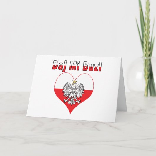 Daj Mi het Hart van Buzi Eagle Feestdagen Kaart (Voorkant)