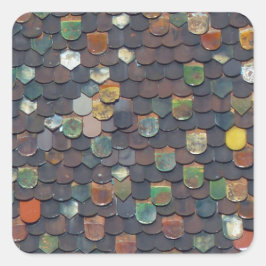 dak-998-kleur vierkante sticker