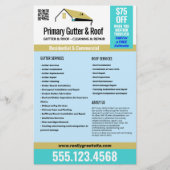 Dak- en gootdiensten Adverteren Flyer (Voorkant)