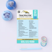 Dak- en gootdiensten Adverteren Flyer (Enkel)