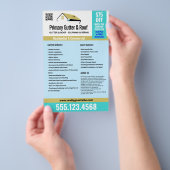 Dak- en gootdiensten Adverteren Flyer (Hand)